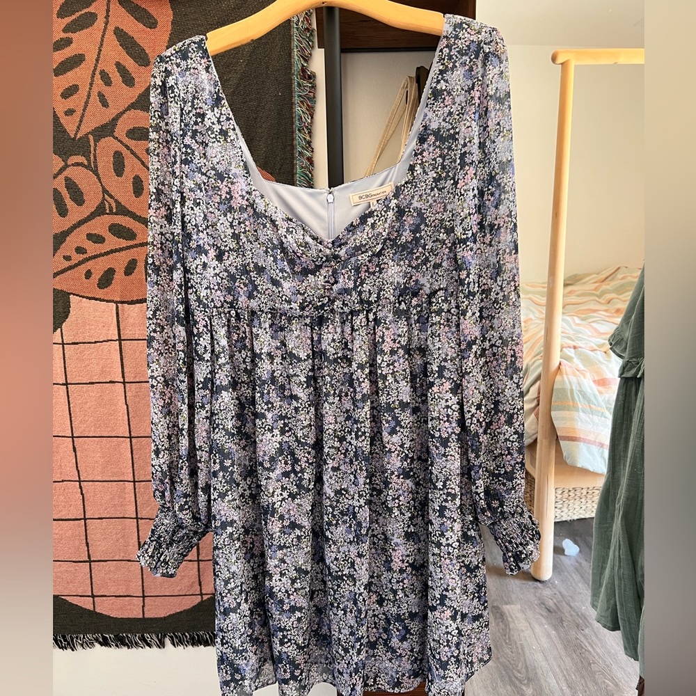 Blue Floral BCBG dress